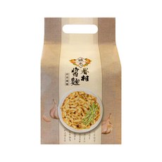 福忠字號 眷村醬麵 蒜香麻醬 Set 4包, Q彈波浪刀削麵, 125g