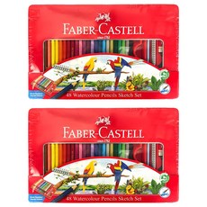 FABER-CASTELL 輝柏 水彩色鉛筆 115939, 48色, 2組