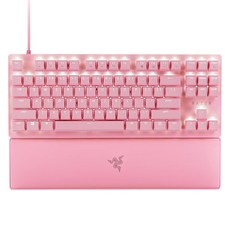 레이저 Huntsman V2 유선 텐키리스 리니어 게이밍 키보드, Quartz Edition, RZ03-0394, 적축
