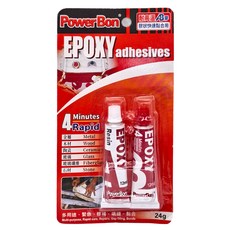 PowerBon 錫宏興業 4分鐘耐高溫AB膠 - 24g，耐高溫，快速膠合, 1組