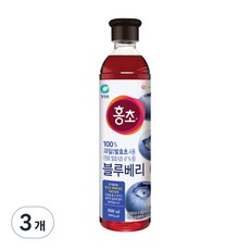 청정원 홍초 100% 자연발효초사용 블루베리, 900ml, 3개