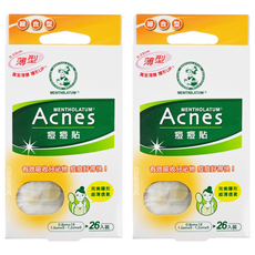 曼秀雷敦 Acnes 痘痘貼 綜合型 26片，親水性敷料，防水防汗，持久貼合, 2盒