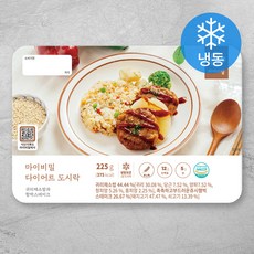 다이어트도시락 귀리채소밥과 함박스테이크, 1팩, 225g