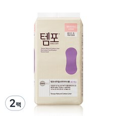 템포 내추럴 순면 팬티라이너, 롱, 40개입, 2개