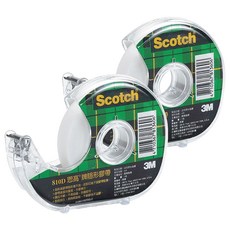 3M Scotch 1/2吋隱形膠帶台, 霧面, 可書寫, 手撕方便, 黏性持久, 810D, 2個