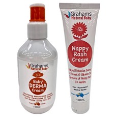 Grahams 珂然 嬰兒舒敏潤膚霜200ml + 嬰兒屁屁霜 100ml Set, 1組