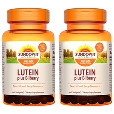 SUNDOWN NATURALS 日落恩賜 游離型超級葉黃素 + 山桑子軟膠囊, 高純度, 複方成分, 60 顆, 60顆, 300mg, 2罐