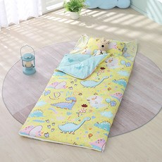 鴻宇寢飾 兒童防蹣抗菌可機洗兩用睡袋, 美國棉, 尺寸: 135X150CM, 150 x 135cm, 迪迪龍黃