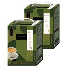Damtuh 丹特 紅蔘薑茶沖泡粉, 18g, 40包, 2盒