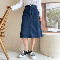 a라인데님스커트