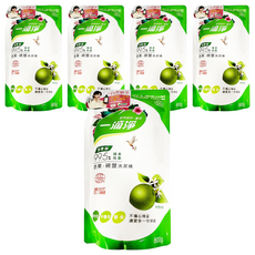 一滴淨 蘆薈多酚食品用洗潔精補充包，植萃成分 溫和不傷手, 800g, 5包