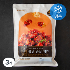 프레시지 양념 순살 치킨 (냉동), 3개, 500g
