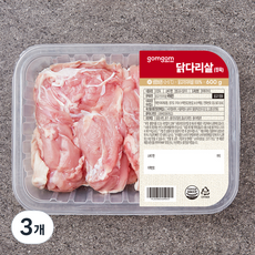 곰곰 닭다리살 (정육) (냉장), 3개, 600g