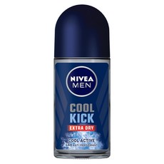 NIVEA 妮維雅 男士止汗爽身乳液 瞬間酷涼系列 激爽制汗 48小時 持久乾爽無異味, 麝香, 50ml, 1瓶
