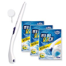 시리우스 변기청소 요고다 스틱 + 세정티슈 12p x 3개 + 전용고리, 1세트