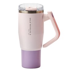 오슬로 리볼브 G 회전 핸들 텀블러, 핑크, 950ml, 1개