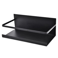 모나코올리브 철제 마그네틱 냉장고 사이드랙, 블랙, 1개