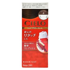 CIELO 宣若 EX 染髮霜 簡單一按 白髮用, 4 淺栗棕, 1盒