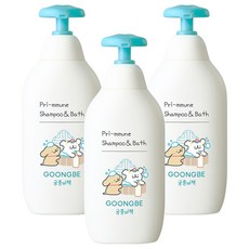 GOONGBE 宮中秘策 Primoon幼兒用洗髮沐浴乳, 350ml, 3個
