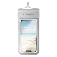 POLYWELL 寶利威爾 防水手機袋 7.2吋, 銀色, 1個