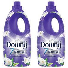 다우니 초고농축 섬유유연제 화이트티와 릴리향 본품, 2L, 2개