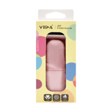 VIIDA JOY 兒童吸管便攜組, 糖果粉, 安全材質, BPA Free, 1支, 1組