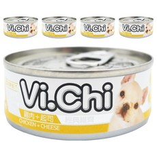 Vi.Chi 全犬種 經典維齊 犬罐, 雞肉 + 起司, 80g, 5罐