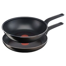 테팔 티타늄 1X 액티쿡 프라이팬 세트 2개, 블랙커피, 프라이팬 (28cm) + 볶음팬 (28cm), 1세트