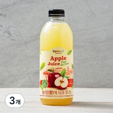 탐사 농장(愛)애 사과 주스, 1000ml, 3개