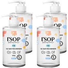 아이솝 고농축 아기 주방세제 무향, 4개, 500g