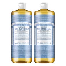 닥터브로너스 퓨어 캐스틸 솝 바디워시 베이비 마일드, 950ml, 2개