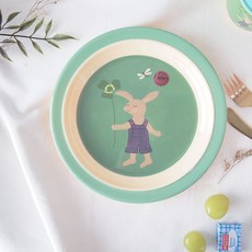 라이스 깊은접시 22cm, 그린버니, 1개
