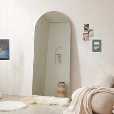 파로마 라프 와이드 아치형 스탠드 전신거울 700 x 50 x 1700 mm 방문설치, 골드