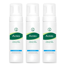 아크네스 클리어 앤 화이트 포밍워시, 130ml, 3개