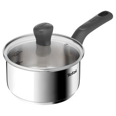 Tefal 特福 電磁爐適用不鏽鋼鋼易煮單柄鍋, 銀色, 16cm, 1個
