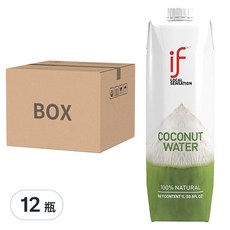 if 100% 椰子汁，1公升裝，100%天然, 1L, 12瓶