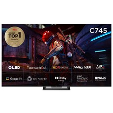TCL QLED 안드로이드 11 게이밍 TV, 140cm/55인치, 55C745, 벽걸이형,