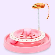딩동펫 고양이 마우스 트랙 장난감, 핑크, 1개