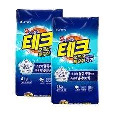 TECH 去除荷爾蒙獨特氣味室內曬衣粉狀洗衣劑 普通滾筒兩用補充包, 4kg, 2包