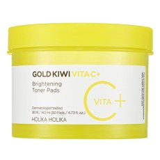 HOLIKA HOLIKA 黃金奇異果維他命C Plus亮白護膚棉片, 1罐, 80片