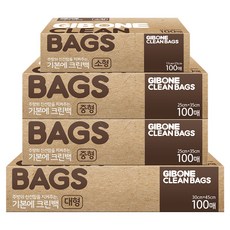 Gibone 抽取式食物保鮮袋綜合套組, 1組, 400枚, S 100入+M 200入+L 100入