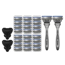 Schick 舒適牌 水次元5刮鬍刀組 Skin Protect款, 刮鬍刀炳+刀片 13入+保護蓋, 2組