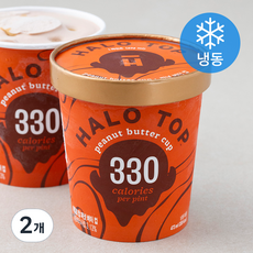 헤일로탑 피넛버터컵 샤베트 (냉동), 473ml, 2개