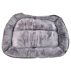 凹型窩 貓狗通用寵物床，M(70*55CM)，短毛絨, 黑色, 1個