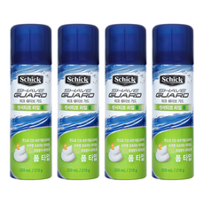 쉬크 쉐이브가드 센서티브 라임 쉐이빙 폼, 220ml, 4개