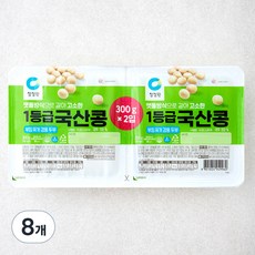 청정원 1등급 국산콩 두부 부침찌개 겸용, 300g, 8개