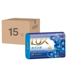 LUX 麗仕 香氛香皂 煥活冰爽, 添加花香凝翠精油和薄荷精油, 80g, 15個
