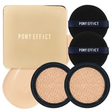 PONY EFFECT 絕對持久無瑕氣墊粉餅 升級版 15g+補充芯 2入組, 003 Nude Beige, 1組