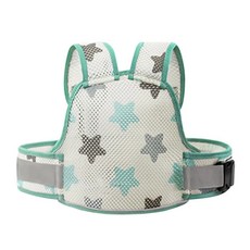兒童機車安全背帶, 全方位可調節, 夜間反光, 兒童安全帶, CHILD SAFETY HARNESS, 粉綠星星, 22.5 x 26 x 8cm