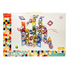 TEAMSON 彩色窗戶滾珠磁力積木片組 172片, 混合顏色, 1組